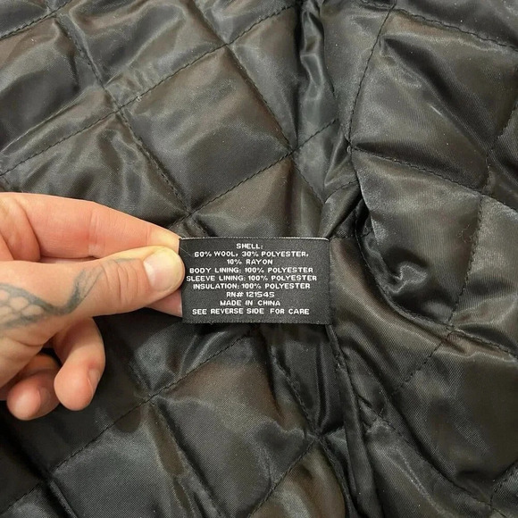 Vintage London Fog Mens Single Breasted Heavy Wool Overcoat XL 48R Charcoal Gray - Picture 13 of 16